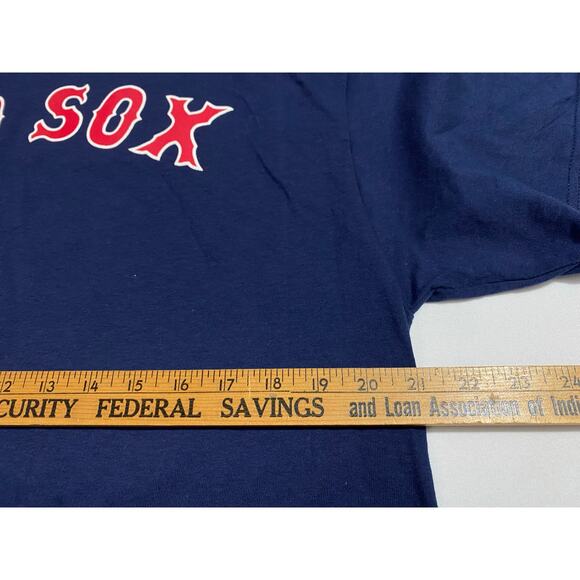 Vintage Majestic MLB Boston Red Sox #46 Jacoby Ellsbury Blue T Shirt Large 2007 - Picture 8 of 10